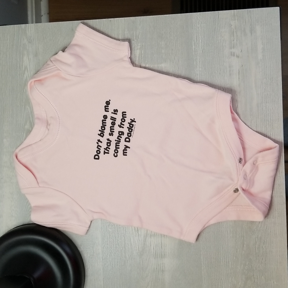 NWOT pink baby onesie size 12m